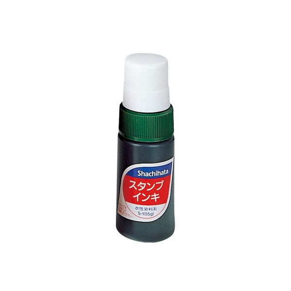 シヤチハタ スタンプインキゾルスタンプ台専用 小瓶 緑 S-1 1個 【×10セット】 【 セット販売 まとめ買い 割引 オフィス 文房具 文具 業務用 オフィス用品 】 文具 オフィス用品 印鑑 スタンプ 朱肉