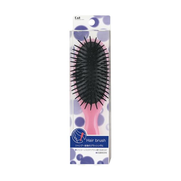 （まとめ）貝印 ポリヘアブラシ HL-0012 1本 【×10仕掛ける】