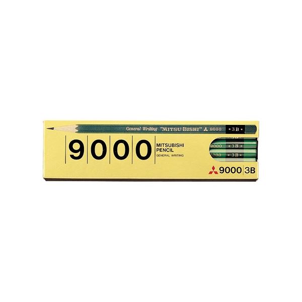 三菱鉛筆 六角 事務用木筆 9000 3B K90003B 1十二 （12本） 【×２０仕掛ける】 【お徳用 まとめ買い お買い得 お役目用 銀行割引 仕掛ける売りわたす】 日設備雑貨・文房具・手芸 文房具・事務設備 文具 執務室設備 文房具 事務設備