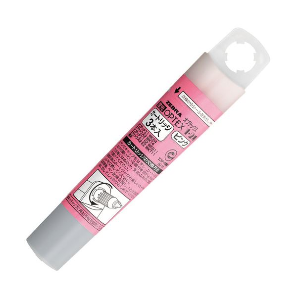 ゼブラ蛍光オプテックス1 ・ 2用カートリッジ ピンク RWK8-P 1ケース（3本） 【×50セット】 【 セット販売 まとめ買い 割引 オフィス 文房具 文具 業務用 オフィス用品 】 文具 オフィス用品 ペン ボールペン
