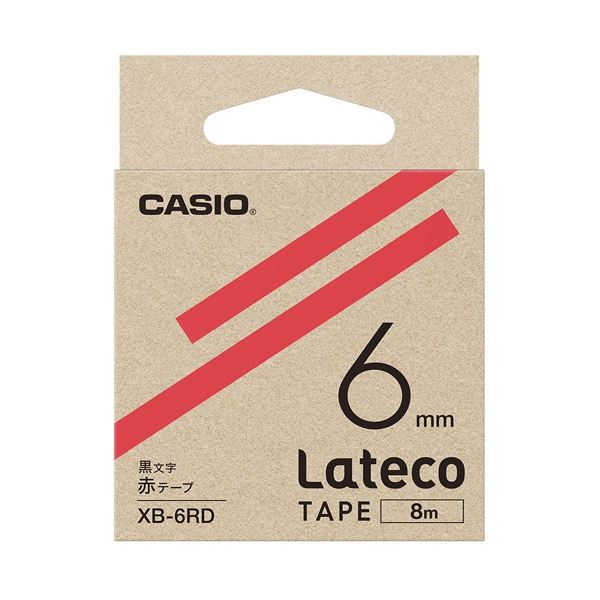 カシオ計算機 ラテコ専用磁気テープXB-6RD 赤に黒文字 （×10仕掛ける） 【お徳用 まとめ買い お買い得 お役目用 銀行割引 仕掛ける売りわたす】 日設備雑貨・文房具・手芸 文房具・事務設備 文具 執務室設備 文房具 事務設備 下げ札消印・印刷者