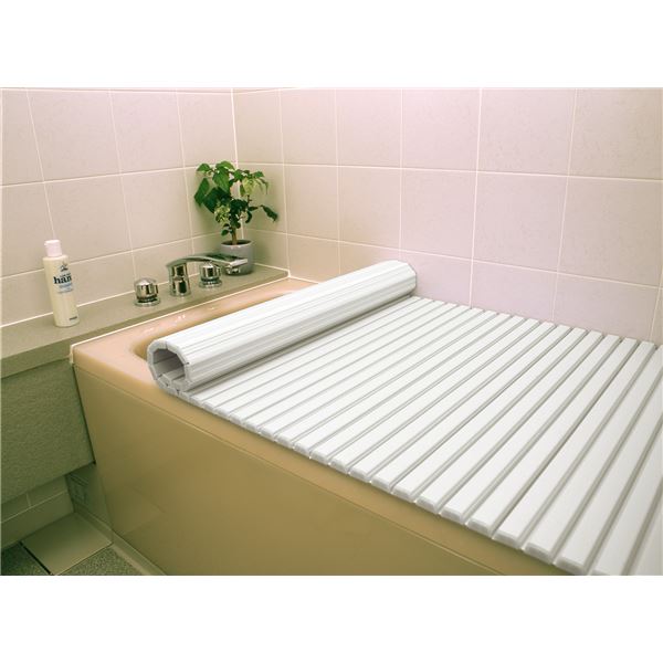 【6個セット まとめ買い 】 風呂ふた 風呂フタ 70cm×120cm用 ホワイト 軽量 シャッター式 巻きフタ SGマーク認定 日本製 浴室 風呂 バス用品 入浴剤 風呂フタ