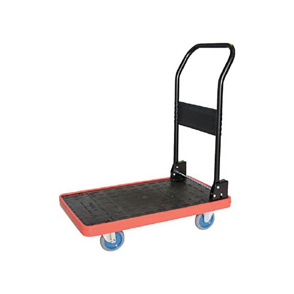 TRUSCO MKP樹脂製台車 折りたたみ式 716mm&times;436mm エアキャスター付 MKP-151AC 1台 完成品 【運搬カート用品 作業カート用品 作業用 運搬用 集積 キャリー カート キャリアカート 物流カート 移動用カート 作業用カート 】｜創業40周年　世田谷インテリア