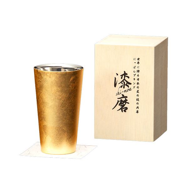 ウチキ 漆磨 漆塗りカップ 箔衣(はくごろも) ストレートカップ (二重構造) SCW-L801 キッチン 食器 グラス 盃 13,780円