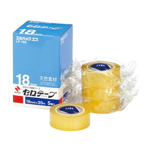 ニチバン セロテープ エルパック エス 小巻 18mm×20m LP-18S 1パック(5巻) 【×10セット】 【 セット販売 まとめ買い 割引 オフィス 文房具 文具 業務用 オフィス用品 】 文具 オフィス用品 テープ 接着用具