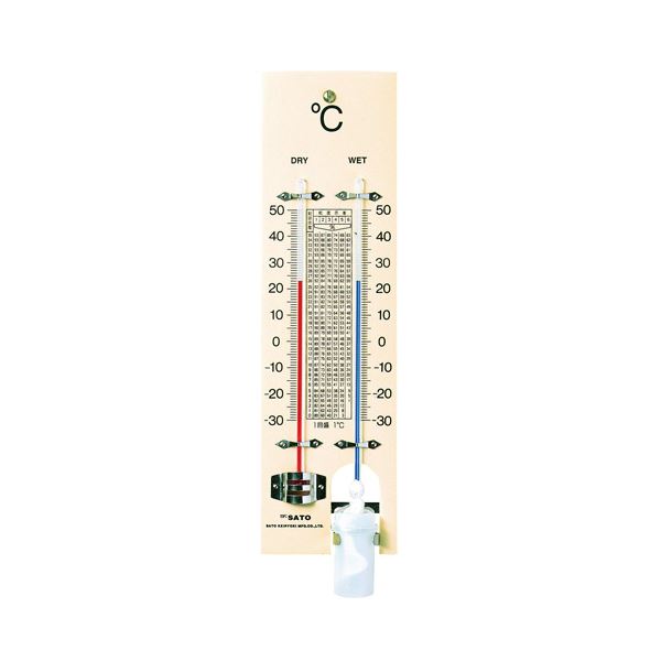 佐藤計量器 乾湿計(フック箱)1518-00【×10セット】 【 セット販売 まとめ買い 割引 】 健康 健康器具 温度計 湿度計