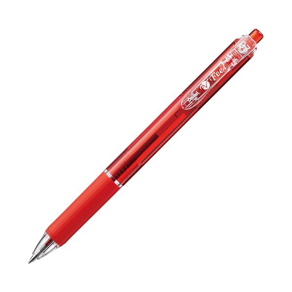 ぺんてる フィール0.7 赤 BXB117-B 10本【×10セット】 【 セット販売 まとめ買い 割引 オフィス 文房具 文具 業務用 オフィス用品 】 文具 オフィス用品 ペン ボールペン
