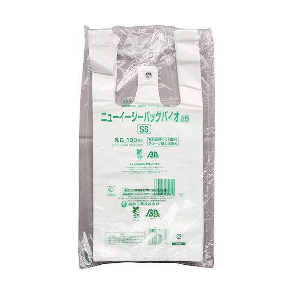 福助工業 ニューイージーバッグバイオ25 ブロックタイプ SS 0364215 1セット(2000枚：100枚×20パック) 【×3セット】 【 セット販売 まとめ買い 割引 オフィス 文房具 文具 業務用 オフィス用品 】 文具 オフィス用品 袋 ビニール袋