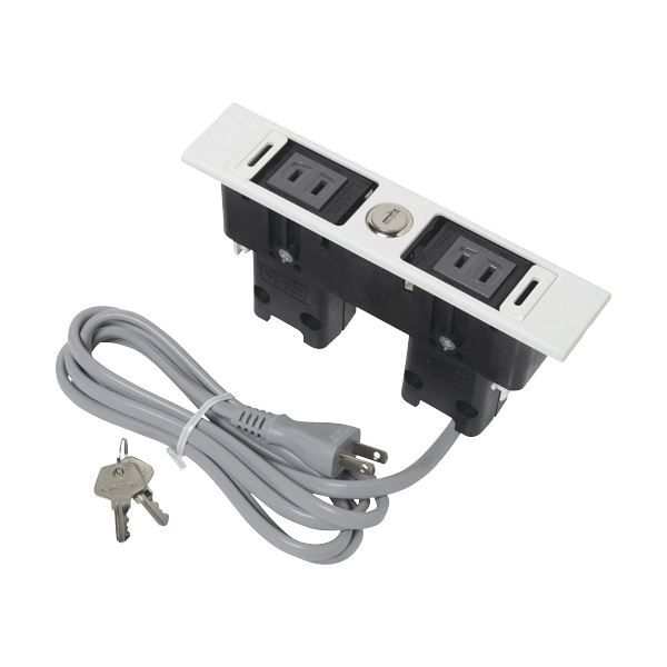スガツネ工業デスクトップマルチタップDML型(210-020-482) DML-PP-L-WT 1個【×3セット】 【 セット販売 まとめ買い 割引 】 パソコン 電源タップ タップ