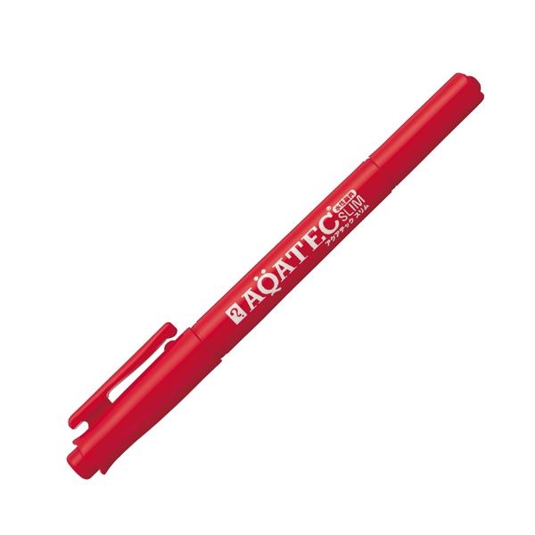 寺西化学 水性顔料マーカー アクアテックスリム 赤 MAQ70-T2 1本 【×50セット】 【 セット販売 まとめ買い 割引 オフィス 文房具 文具 業務用 オフィス用品 】 文具 オフィス用品 ペン ボールペン