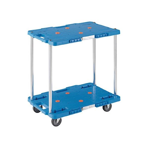 TRUSCO ルートバン 2段式 370×500mm 青 MPB-502-B 1台 組立品 キャリーカート 台車