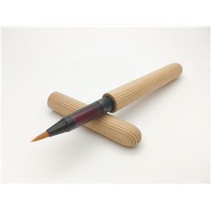 日本製 銘木材 筆ペン / 文房具 【屋久杉 やくすぎ】 中太字 文具 オフィス用品 ステーショナリー 文具 オフィス用品 ペン ボールペン