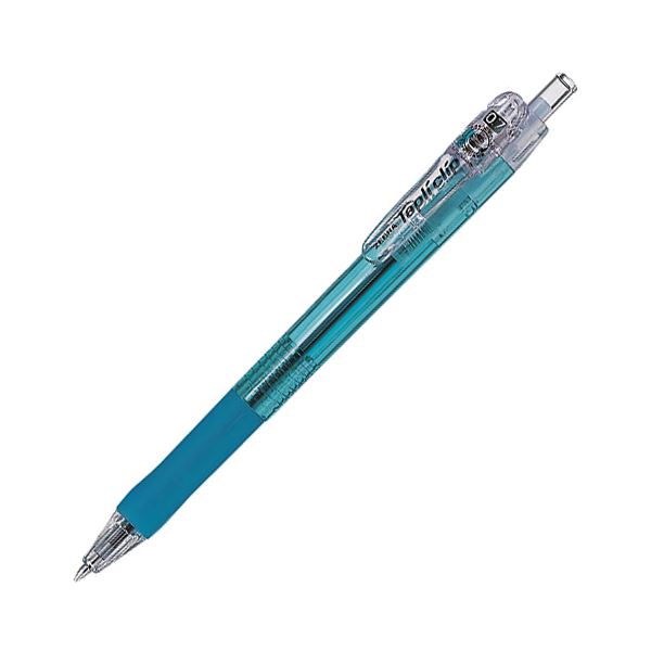 ゼブラ 油性ボールペン タプリクリップ0.7mm 黒 （軸色 ライトブルー） BN5-LB 1本  【×100セット】  【 セット販売 まとめ買い 割引 オフィス 文房具 文具 業務用 オフィス用品 】  文具 オフィス用品 ペン ボールペン