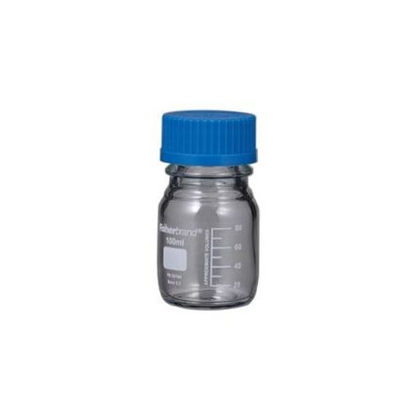 メジューム瓶 100ml（青蓋付 Fisher） 【×10セット】 【 セット販売 まとめ買い 割引 】 科学 研究 実験 科学 研究 実験