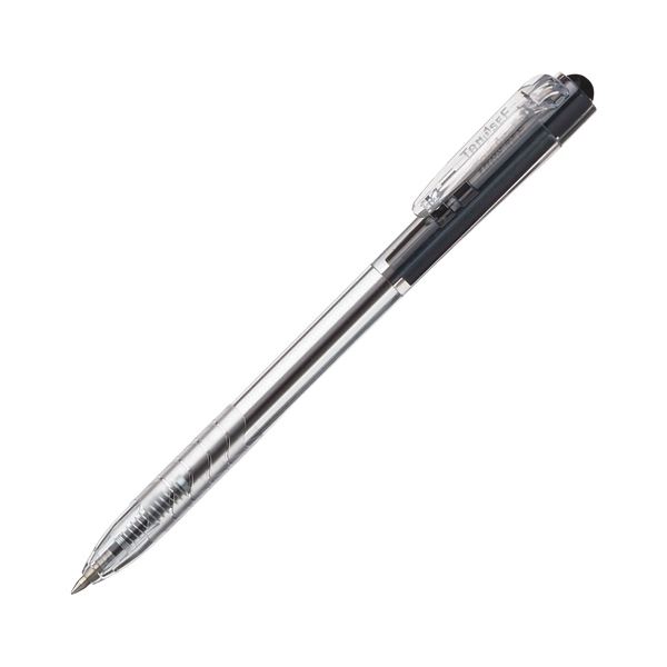 TANOSEE タノシー（大塚商会) ノック式油性ボールペン0.7mm 黒（軸色：クリア）1パック（10本）【×20セット】 【 セット販売 まとめ買い 割引 オフィス 文房具 文具 業務用 オフィス用品 】 文具 オフィス用品 ペン ボールペン