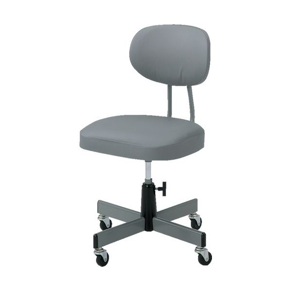TRUSCO 事務椅子 ビニールレザー張り グレー T-80 1脚 組立品　 インテリア 家具 オフィス家具 事務用チェア 事務 チェア