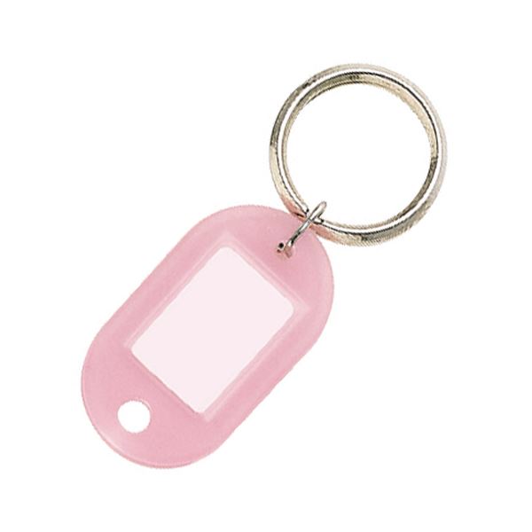 KOKUYO コクヨ キーホルダー型名札両面表示用 ・ 小 ピンク ナフ-215P 1セット（50個） 文具 オフィス用品 名札 カードケース