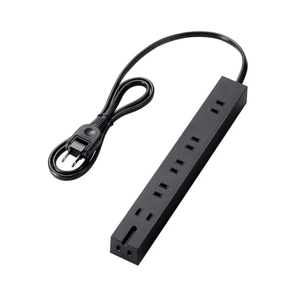 ELECOM エレコム 超強力磁石タップ / 6個口（内3ピン1） / 1m / ブラック T-KM01-2610BK 【×2セット】 【 セット販売 まとめ買い 割引 】 パソコン 電源タップ タップ 6,844円