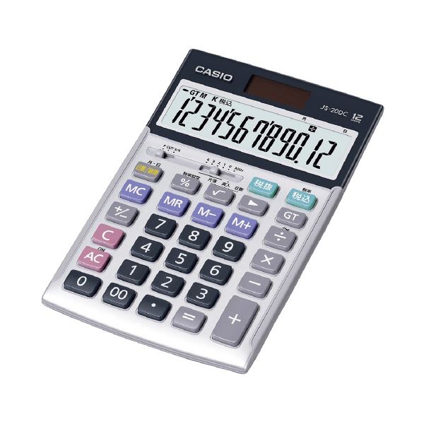 カシオ計算機 実務電卓 JS-20DC-N ジャストサイズ12桁 シルバー 日用品雑貨・文房具・手芸 文房具・事務用品 文具 オフィス用品 文房具 事務用品 電卓|創業40周年 世田谷インテリア
