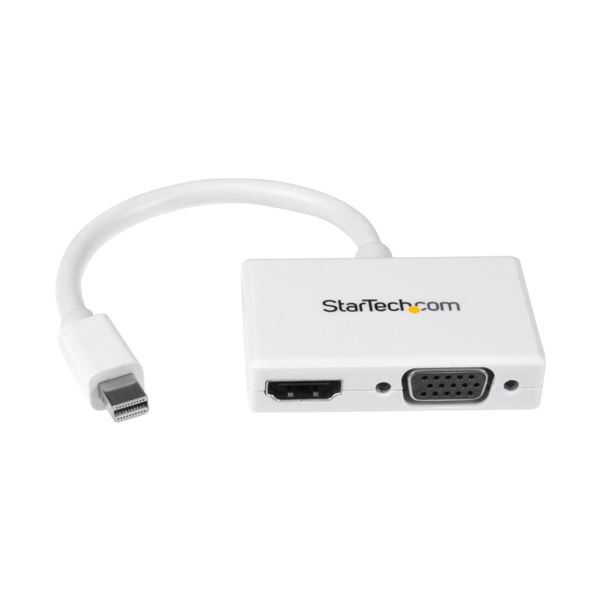 StarTech MiniDisplayPort接続トラベルA / Vアダプタ 2 in 1 MDP2HDVGAW 1個【×3セット】 【 セット販売 まとめ買い 割引 】 パソコン 分配器 切替器