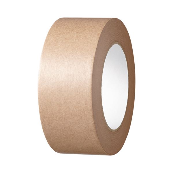 TANOSEE タノシー（大塚商会) クラフトテープ重ね貼可能 50mm×50m 茶 1セット（50巻） 文具 オフィス用品 テープ 接着用具