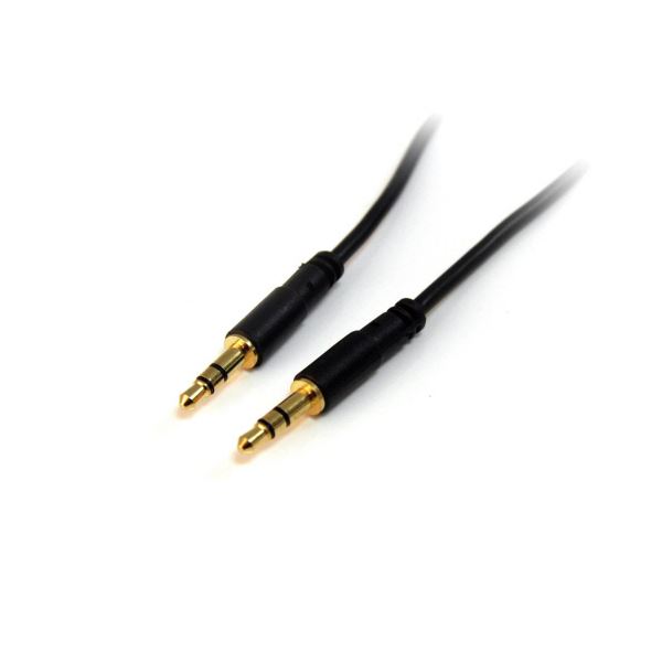 StarTech.com スリム3.5mmステレオミニプラグオーディオケーブル 4.6m オス / オス ブラック MU15MMS 1本 【×10セット】 【 セット販売 まとめ買い 割引 】 パソコン ケーブル ケーブルカバー