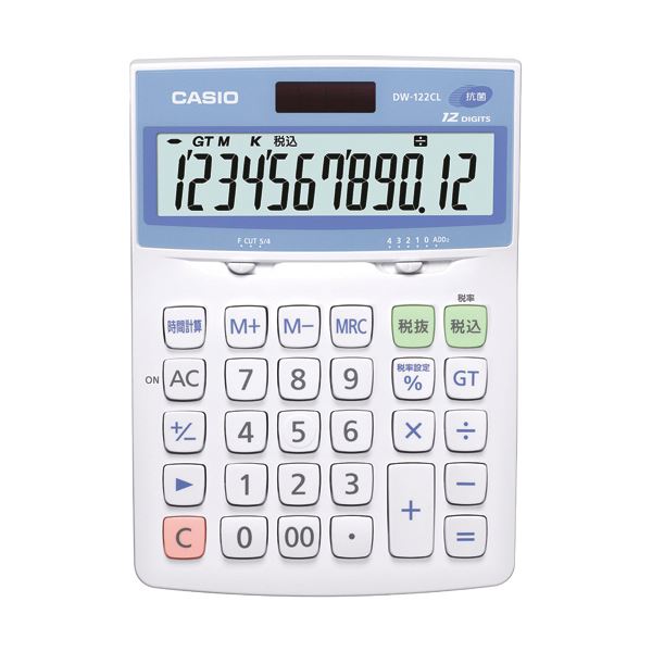 カシオ 抗菌計算器 事務机手合い 12桁DW-122CL-N 1台 【×１０仕掛ける】 【お徳用 まとめ買い お買い得 御役目用 割り引き 仕掛ける売りわたす】 日備品雑貨・文房具・手芸 文房具・事務備品 文具 執務室備品 文房具 事務備品 計算器