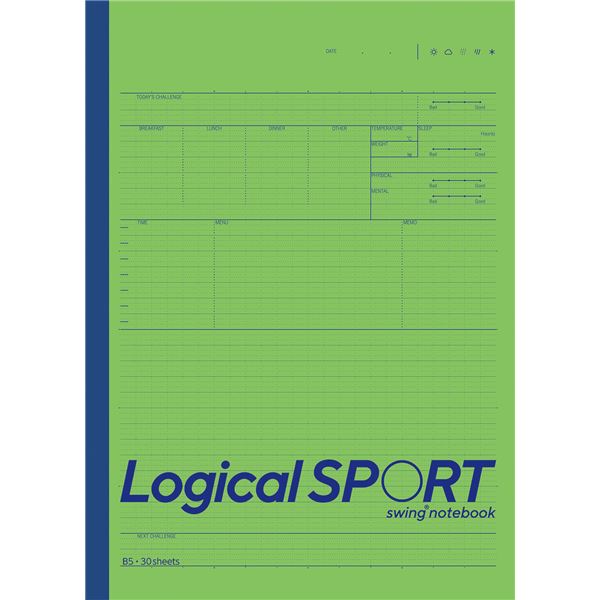 ロジカルスポーツノート ノ-B590A-G グリーン【×20セット】 【 セット販売 まとめ買い 割引 オフィス 文房具 文具 業務用 オフィス用品 】 文具 オフィス用品 ノート 紙製品 レポート紙