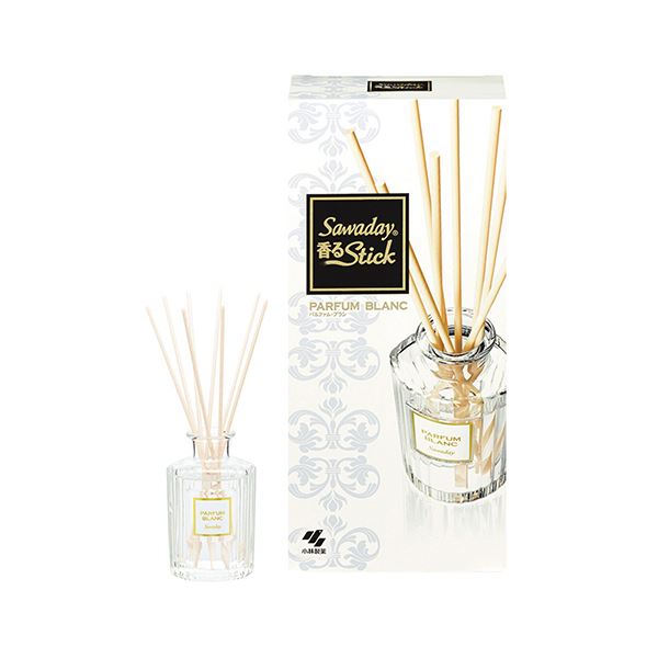 小林製薬 Sawaday 香るスティックパルファム ブラン 本体 70ml 1仕掛ける【×10仕掛ける】  【 仕掛ける売りわたす まとめ買い 銀行割引 】  臭味 芳ばしさ剤 消臭剤 芳ばしさ剤 消臭 日用消耗品-日用品雑貨・文房具・手芸-消臭剤・芳香剤