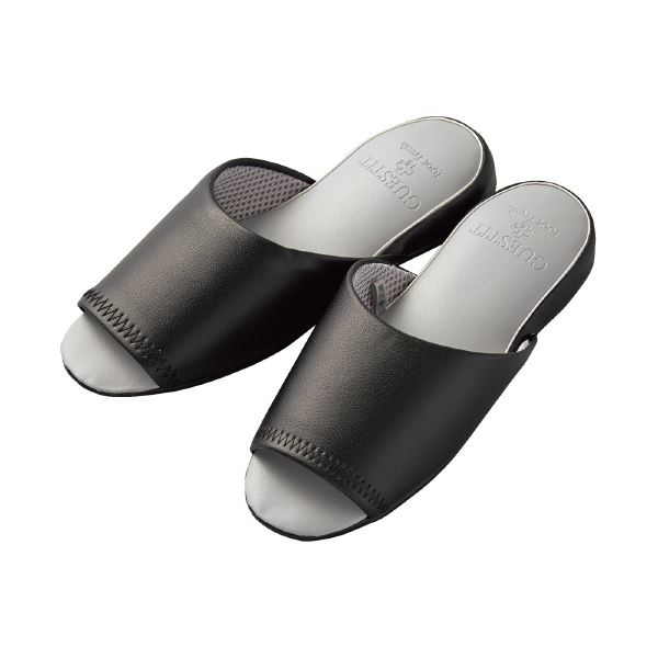 オクムラ GUEST IT 前開きスリッパM ブラック 1足（×10セット） 【 セット販売 まとめ買い 割引 】 スリッパ