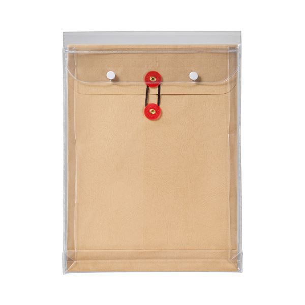 ピース マチヒモ付ビニール保存袋 レザック 角2 184g / m2 茶 912 1枚 【×30セット】 【 セット販売 まとめ買い 割引 オフィス 文房具 文具 業務用 オフィス用品 】 文具 オフィス用品 袋