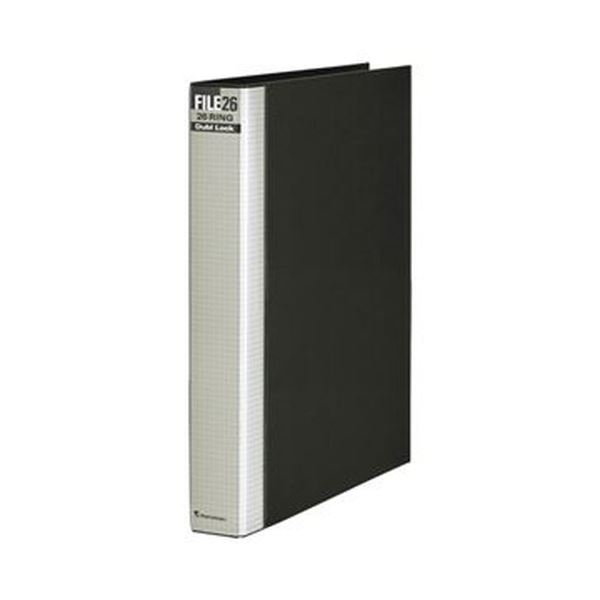 マルマン ダブロックファイル B5タテ26穴 200枚収容 背幅38mm ブラック F678R-05 1冊【×20セット】 【 セット販売 まとめ買い 割引 オフィス 文房具 文具 業務用 オフィス用品 】 文具 オフィス用品 ファイル バインダー