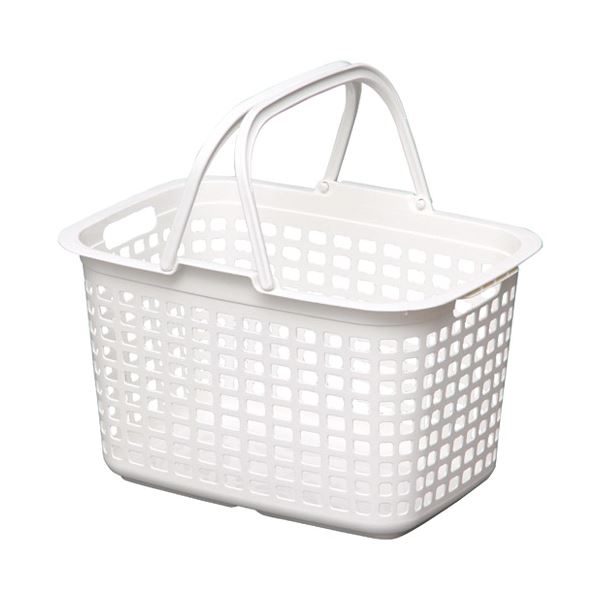 アイリスオーヤマ ランドリーバスケット LB-M ピュアホワイト【×10セット】 【 セット販売 まとめ買い 割引 】 洗濯用品 ハンガー