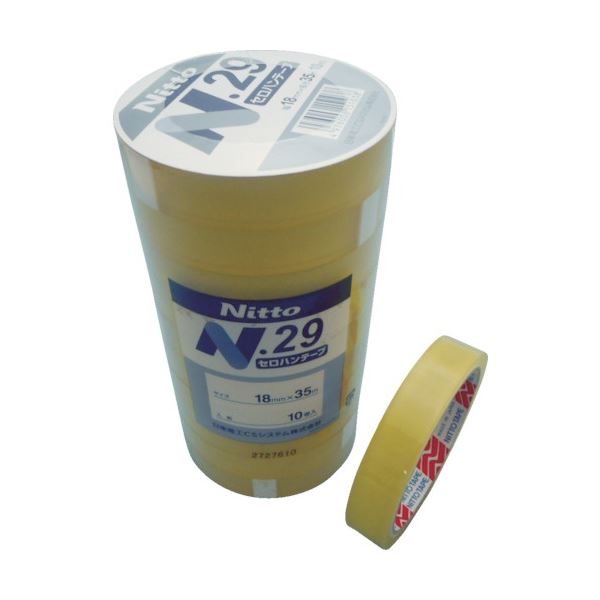日東電工 セロハン磁気テープ No.9 NEW 18mm×35m NO29-18 1容器に並べる(10巻) 【×3仕掛ける】  【 仕掛ける売りわたす まとめ買い 銀行割引 事務所 文房具 文具 御役目用 事務所属具 】  文具 事務所属具 磁気テープ 張り付ける物の具 接着・補修用品-粘着テープ