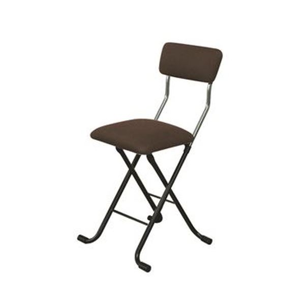 折りたたみ椅子 幅400&times;奥行445&times;高さ765mm ブラウン&times;ブラック 日本製 スチールパイプ 完成品 1脚販売 リビング 在宅ワーク プロワークチェア 折りたたみ椅子 折り畳み椅子 折りたたみチェア 折り畳みチェア 学習椅子 ワークチェア｜創業40周年　世田谷インテリア