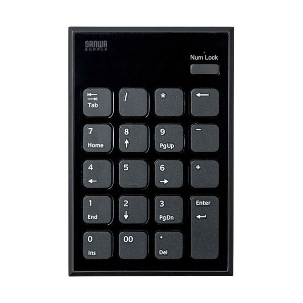 サンワサプライ 静音Bluetoothテンキー ブラック NT-BT23BK 1個パソコン キーボード テンキー