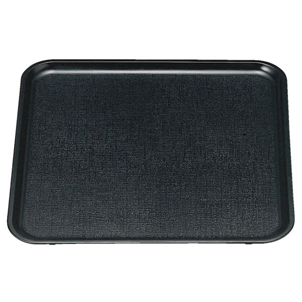尺1 耐熱新布目角盆 / トレー　お盆 【黒SL】 330mm×330mm×15mm 日本製 食洗機対応 〔和食 レストラン 居酒屋 店舗 飲食店 給仕 業務用 お店 配膳 食堂 トレイ 〕 キッチン 食器 キッチン用品 飲食店 料理