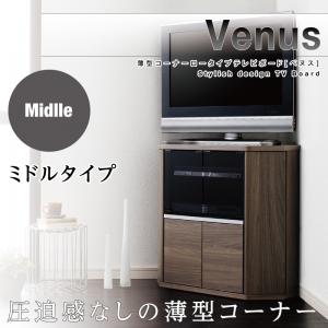 薄型コーナーロータイプ テレビボード Venus ベヌス ミドルタイプ テレビボード単品 ※キャビネット等は含まれておりません 収納 収納家具 テレビボード キャビネット シェルフ チェスト