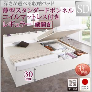 【精神的な統合築き上げるｻｰﾋﾞｽ付 踊躍上ぼり式臥榻 納める臥榻 】 納める調度品 納める臥榻 大収容能力 薄型スタンダードボンネルコイル付き添い人 ボンネルコイル 【縦食い違い】 【セミダブルベッド 】 マットレス仕かける セミダブルサイズ 【深さ:レギュラー】 セミダブルベッド 空蝉ダブル インテリア・寝具・収納-ベッド