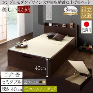 【組立設置ｻｰﾋﾞｽ付】 畳ベッド ベッド 和室向けベッド 布団敷き 敷布団 抗菌 畳 い草 国産畳 セミダブル セミダブルベッド 【深さ:ラージ】 セミダブルベッド セミダブル 畳ベッド 畳 和室