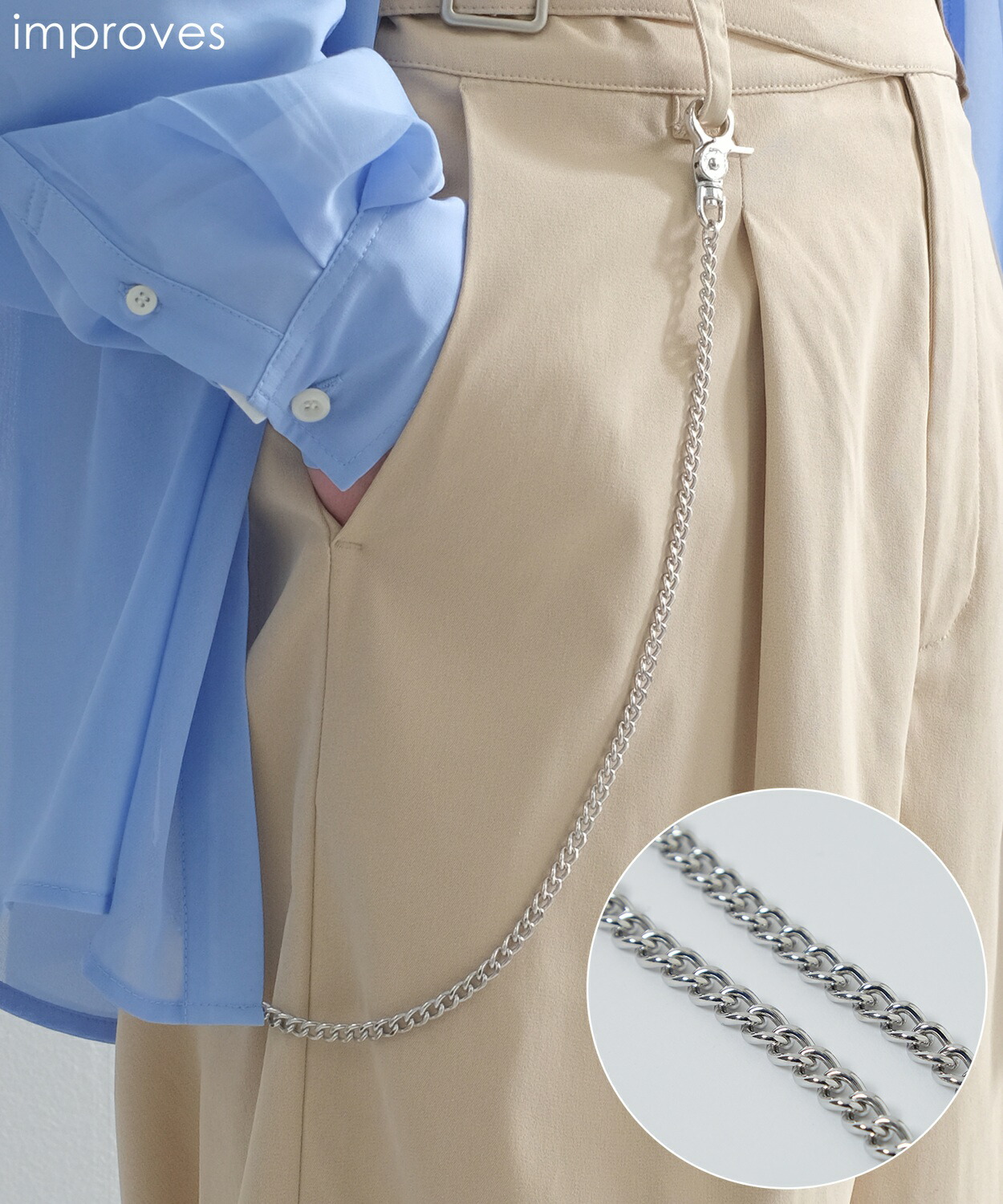 楽天市場】improves ウォレットチェーン メンズ ケーブルチェーン 小物