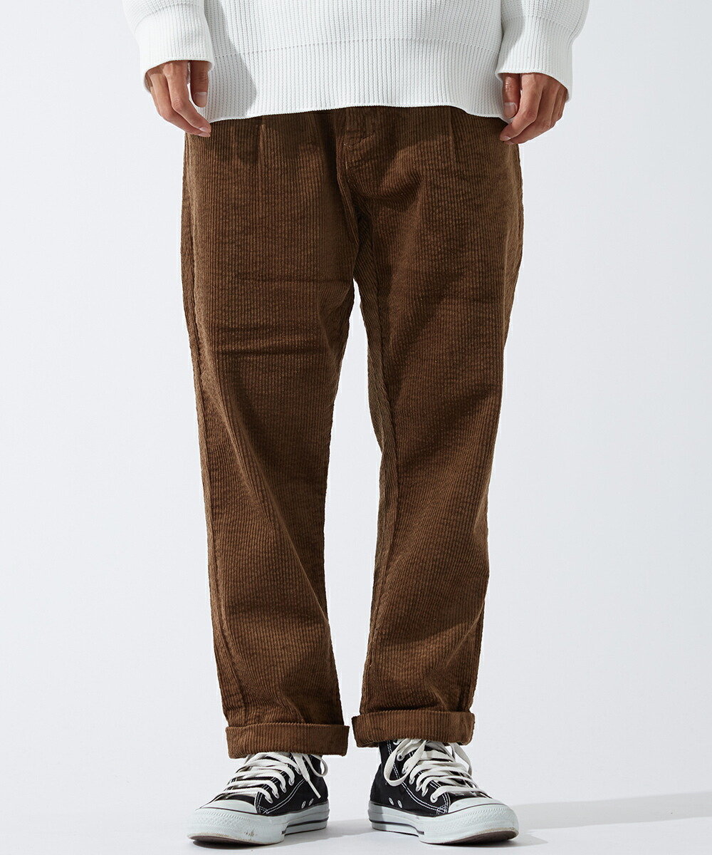 楽天市場 コーデュロイパンツ メンズ レディース 暖かい あったか テーパード ストレッチ 黒 無地 ダブル裾 コーデュロイ ワイド ゆったり テーパードパンツ アメカジ トラッド Improves Improves