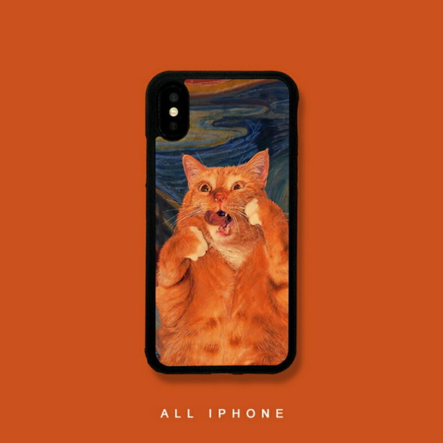 楽天市場 スマホケース Iphone11 Se2 Iphonexr Xs Iphonex Iphone8 第2世代 Iphone11pro ケース イラスト 猫 面白い 耐衝撃 滑り止め 可愛い 有名 キャラクター 絵画 スマホカバー 個性 アイフォンケース プレゼント ギフト 名作 子供 大人 送料無料 Imukat