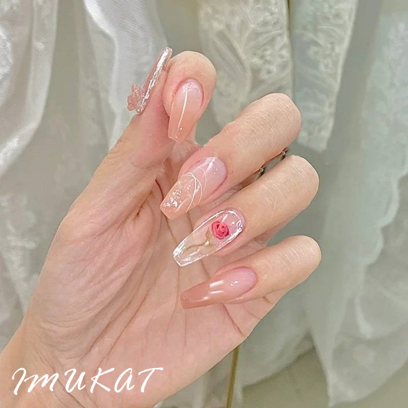 楽天市場】ネイルチップ ピンク リボン 蝶結び 銀粉 送料無料 付け爪