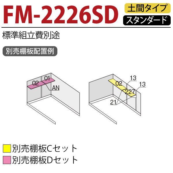 配送は関東 東海限定 イナバ物置 FM バイク保管庫 FM-2226SD スタンダード 土間タイプ 多雪型 バイクガレージ 最新発見