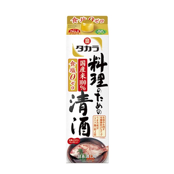 送料無料 タカラ 料理のための清酒 パック 1.8Ｌ×6本 ケース