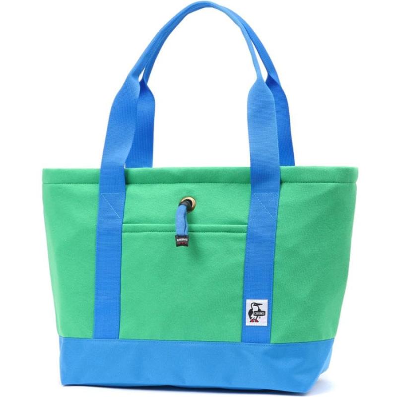 [Chums] Tote Bag Sweat Nylon・Green/Blue