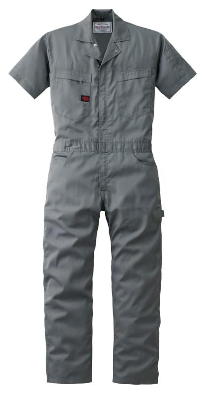 山田辰 AUTO-BI つなぎ服(半袖) 春夏用 チャコールグレー 6401 012 G2 L|イナノカショップ