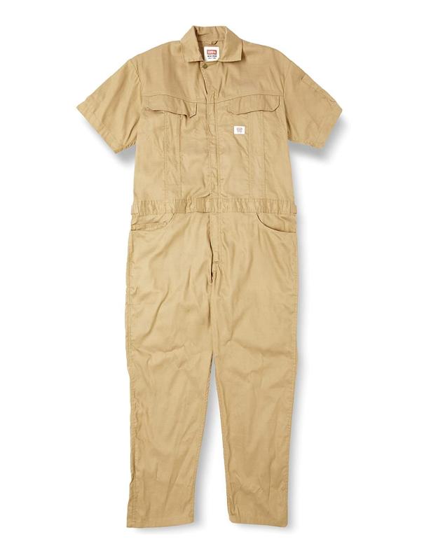 山田辰 AUTO-BI EDWIN つなぎ服 半袖 春夏用 カーキ 31-81015 K2 L｜イナノカショップ