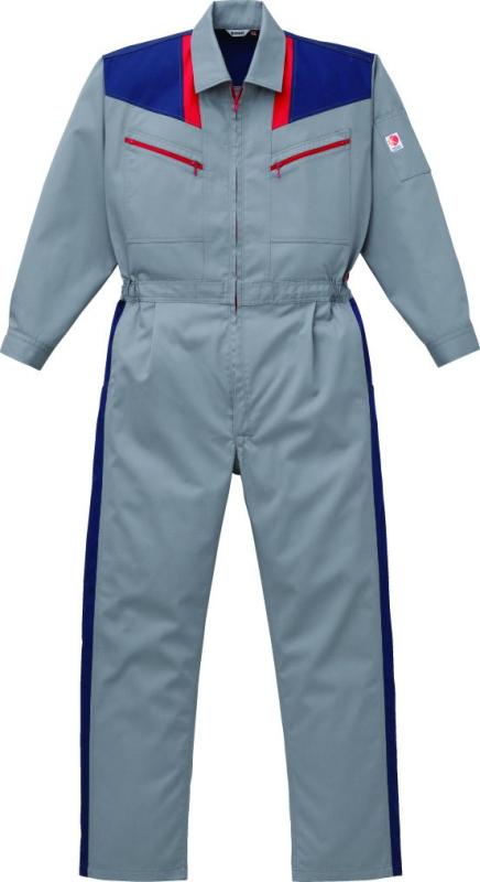 山田辰(YAMADATATSU) カンサイつなぎ服 203-008 シルバーグレー LL 203-008-LL|イナノカショップ